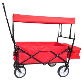 Garden Shopping Beach Cart folding wagon red