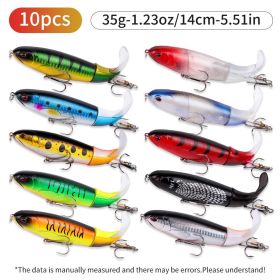 10pcs 1set 13g 10cm Premium Fishing Lure Kit Bass Trout Baits With Propeller Tail Durable Hooks Realistic Action For Freshwater