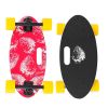 VEVOR 19 Inch Longboard Skateboard 440LBS Strong 7 Ply Russian Maple Complete Skateboard Cruiser Skateboard with Handle for Beginners and Pro (Red Str