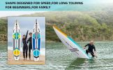 inflatable paddle board 11'6 touring Sup including sup paddle, paddleboard backpack, pump, leash