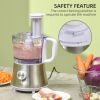 2 in 1 Blender and Food Processor Combo for Chopping, Slicing, Shredding, Mincing and Pureeing for Vegetable, Meat and Nuts, 500W 5-Cup Bowl