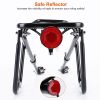 Bike Cargo Rack Adjustable Bicycle Rear Rack Cycling Luggage Carrier with Elastic Cord Red Reflector 55LBS Load Capacity