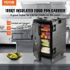 VEVOR Insulated Food Pan Carrier, 109 Qt Hot Box for Catering, LLDPE Food Box Carrier w/Double Buckles, Front Loading Food Warmer w/Handles