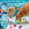 24Pcs Diving Toys Swimming Pool Toys Swim Toys for Kids Aged 3+ Years Old Swim Thru Rings Torpedoes Gems Volleyball Storage Bag