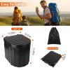 Foldable Emergency Toilet Portable Porta Potty for Car Travel Camping Boating Hiking Cleanable Travel Commode with Lid Carry Bag 1 Roll Garbage Bags