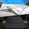 Car Windshield Snow Cover Windproof Magnetic Car Windscreen Cover Frost Ice Protection with Side Mirror Protector 5 Magnets for Most Vehicles