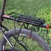 Bike Cargo Rack Adjustable Bicycle Rear Rack Cycling Luggage Carrier with Elastic Cord Red Reflector 55LBS Load Capacity