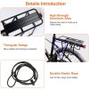 Bike Cargo Rack Adjustable Bicycle Rear Rack Cycling Luggage Carrier with Elastic Cord Red Reflector 55LBS Load Capacity