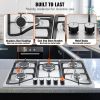 VEVOR Gas Cooktop 30 inch, Max 12250BTU 5 Burners Built-in Stainless Steel Gas Stove Top