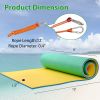 Floating Water Mat 3-Layer Float Portable Tear-Resistant Water Activities Mat for Pool, Lake, Oceans Outdoor Water Activities