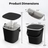 3-in-1 Portable Cooler Bar Table with Bottle Opener and Lift Top Lid for Camping Poolside